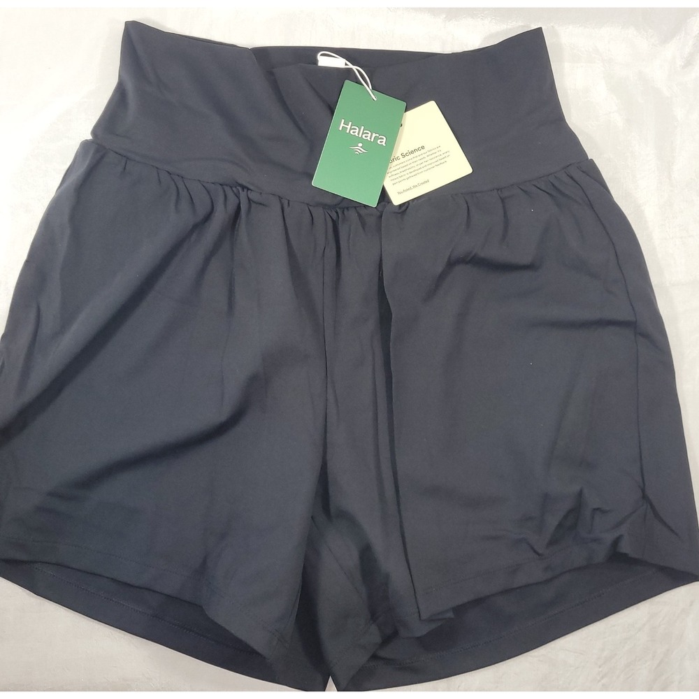 Halara Women's SoftlyZero Airy 2-in-1 InstantCool Yoga Shorts - Black - Large